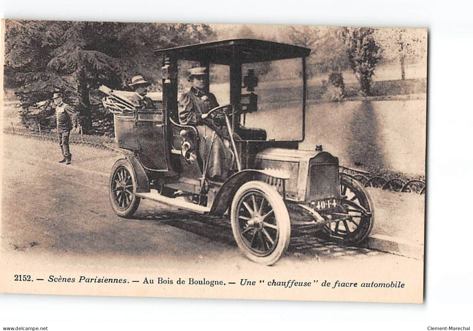 Scènes Parisiennes - BOIS DE BOULOGNE - Une " Chauffeuse " De Fiacre Automobile - Très Bon état - Sonstige & Ohne Zuordnung