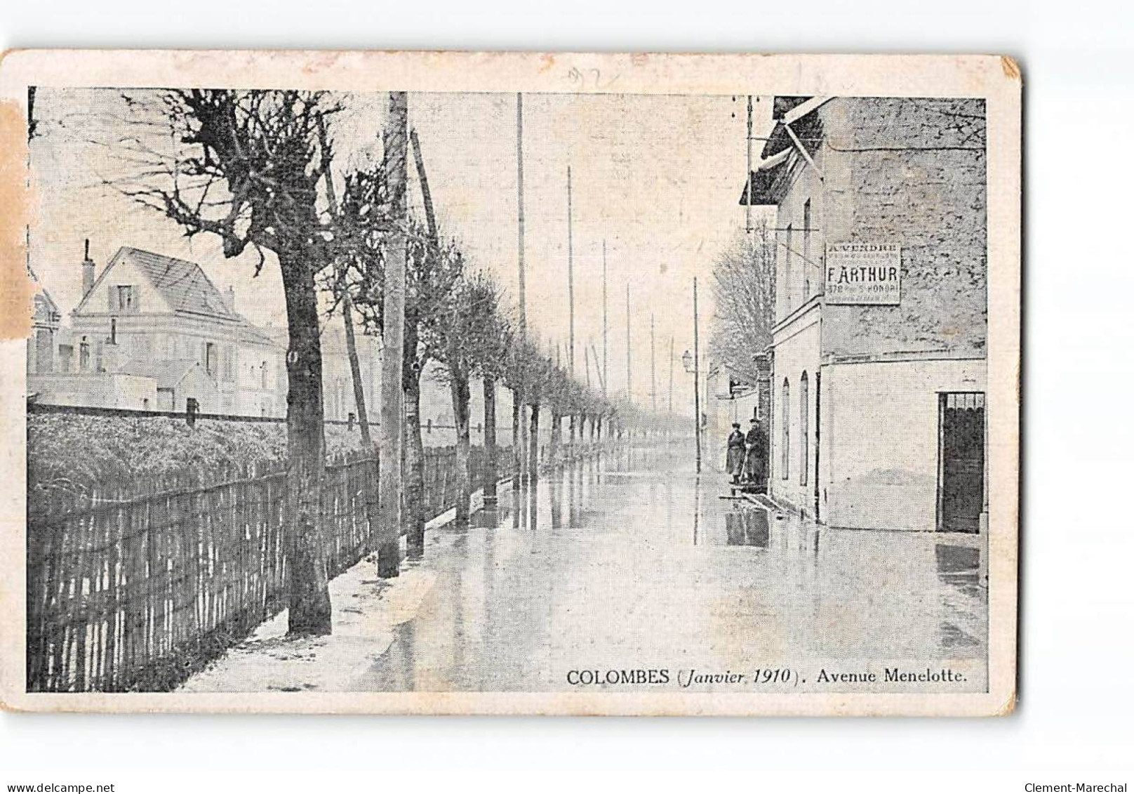 COLOMBES - Janvier 1910 - Avenue Menelotte - Très Bon état - Colombes