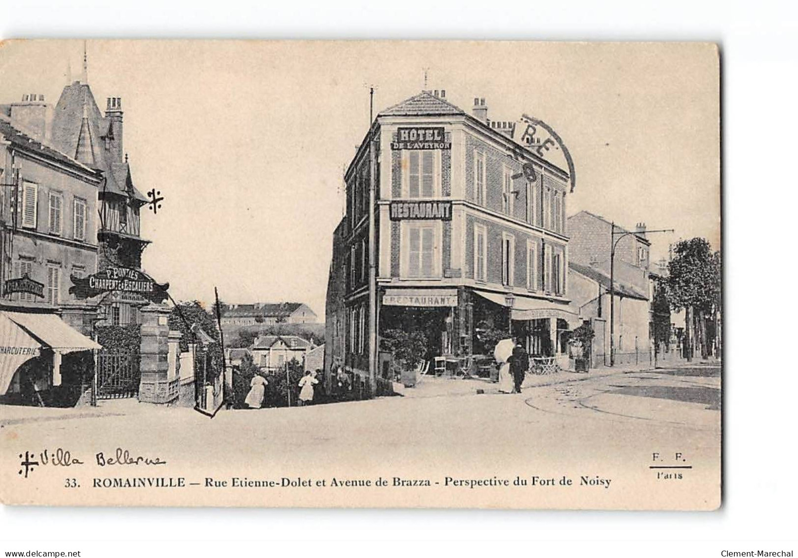 ROMAINVILLE - Rue Etienne Dolet Et Avenue De Brazza - Perspective Du Fort De Noisy - Très Bon état - Romainville