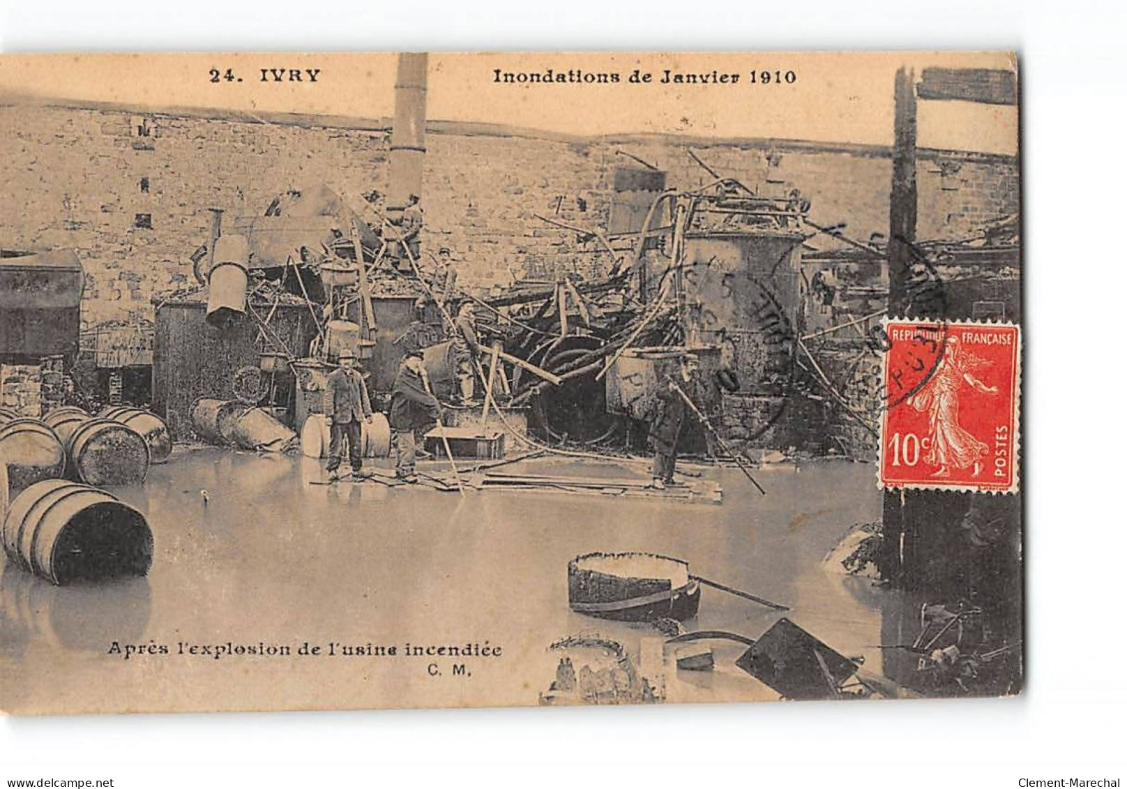 IVRY - Inondations De Janvier 1910 - Après L'explosion De L'Usine Incendiée - Très Bon état - Ivry Sur Seine