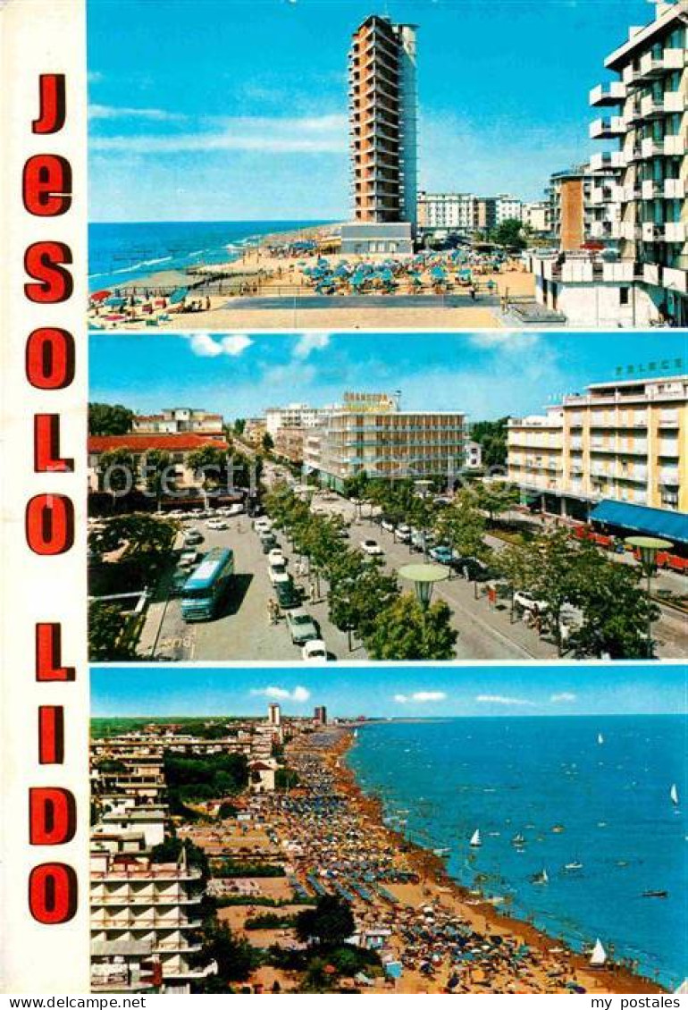 72738951 Jesolo Lido Strand Hotel Strassenpartie Jesolo - Autres & Non Classés