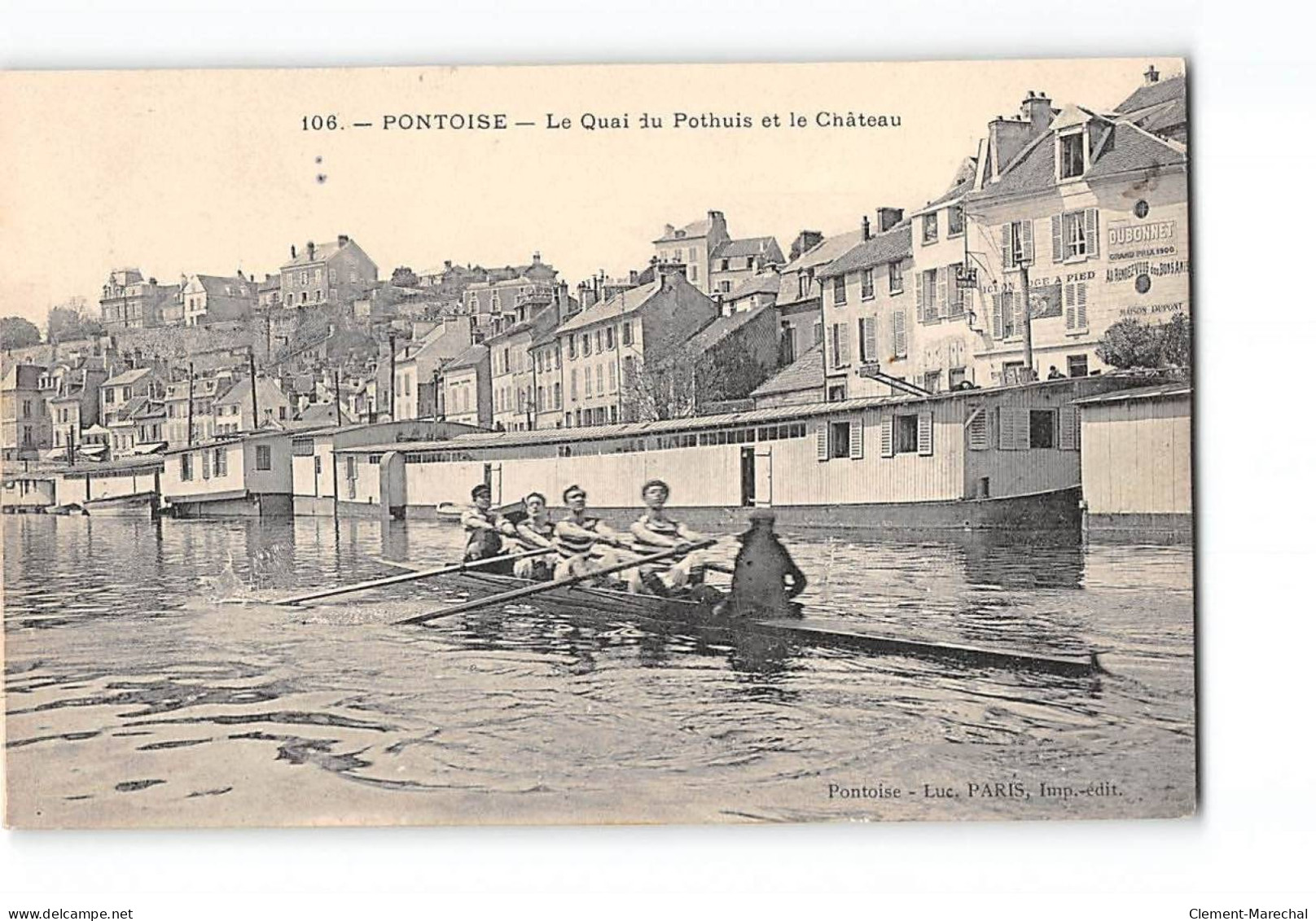 PONTOISE - Le Quai Du Pothuis Et Le Château - état - Pontoise