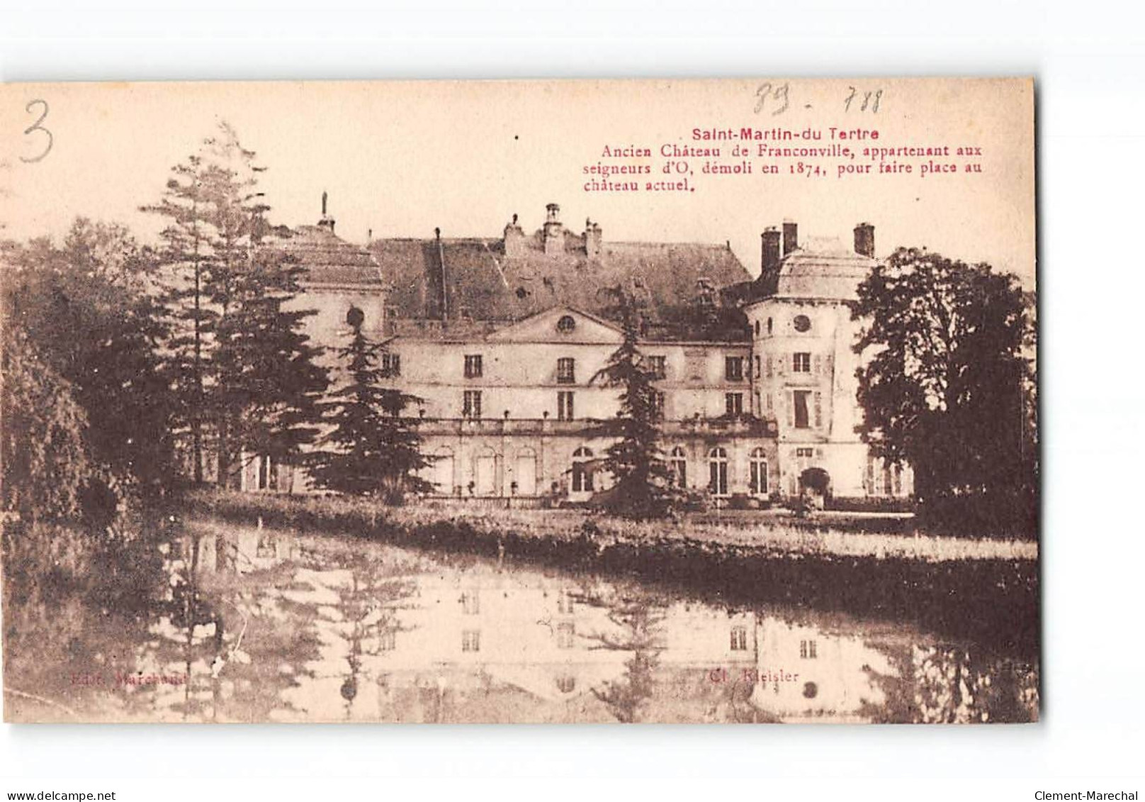 SAINT MARTIN DU TERTRE - Ancien Château De Franconville - Très Bon état - Saint-Martin-du-Tertre