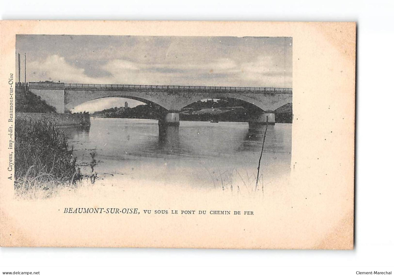 BEAUMONT SUR OISE , Vu Sous Le Pont Du Chemin De Fer - Très Bon état - Beaumont Sur Oise