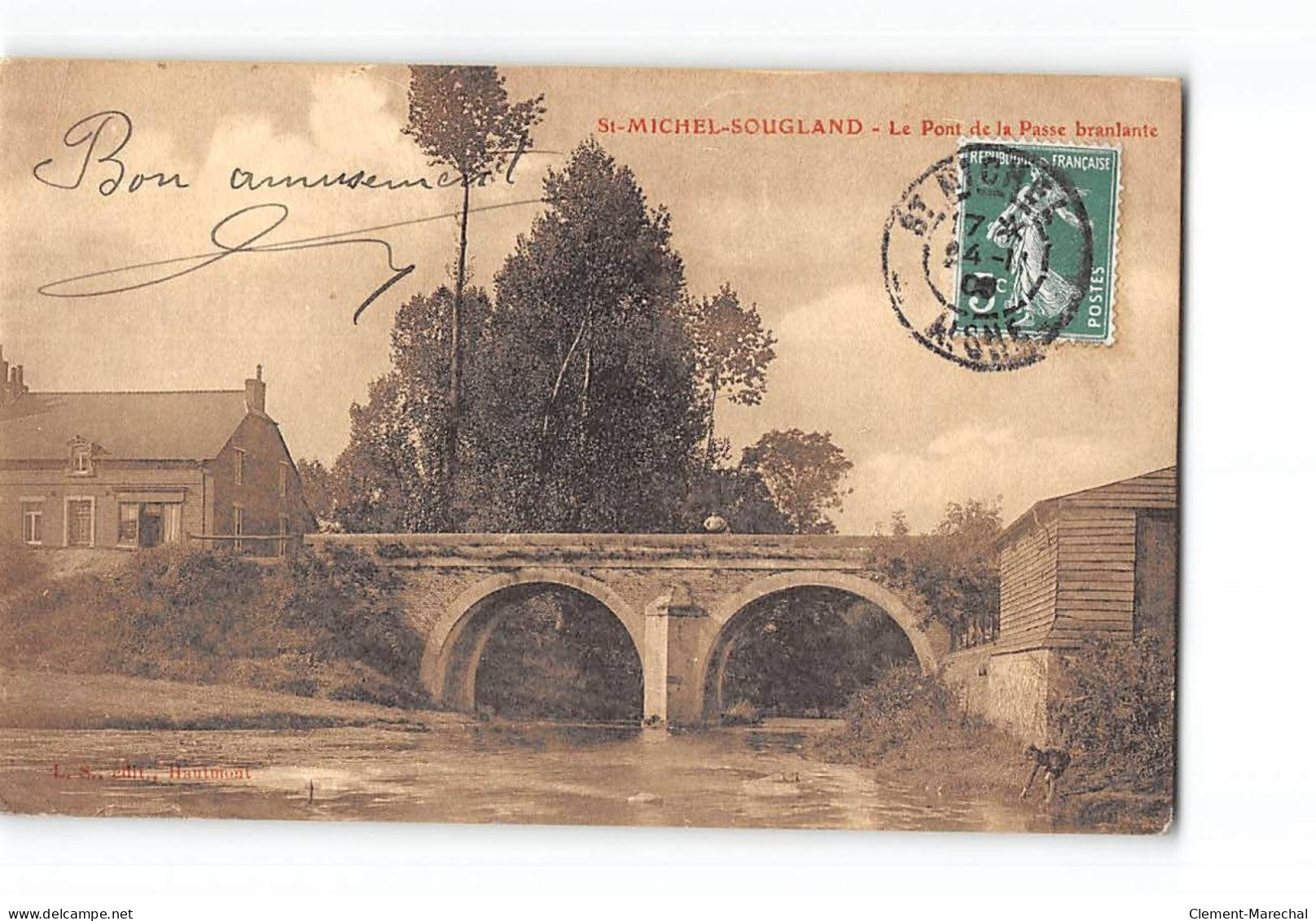 SAINT MICHEL SOUGLAND - Le Pont De La Place Branlante - état - Other & Unclassified