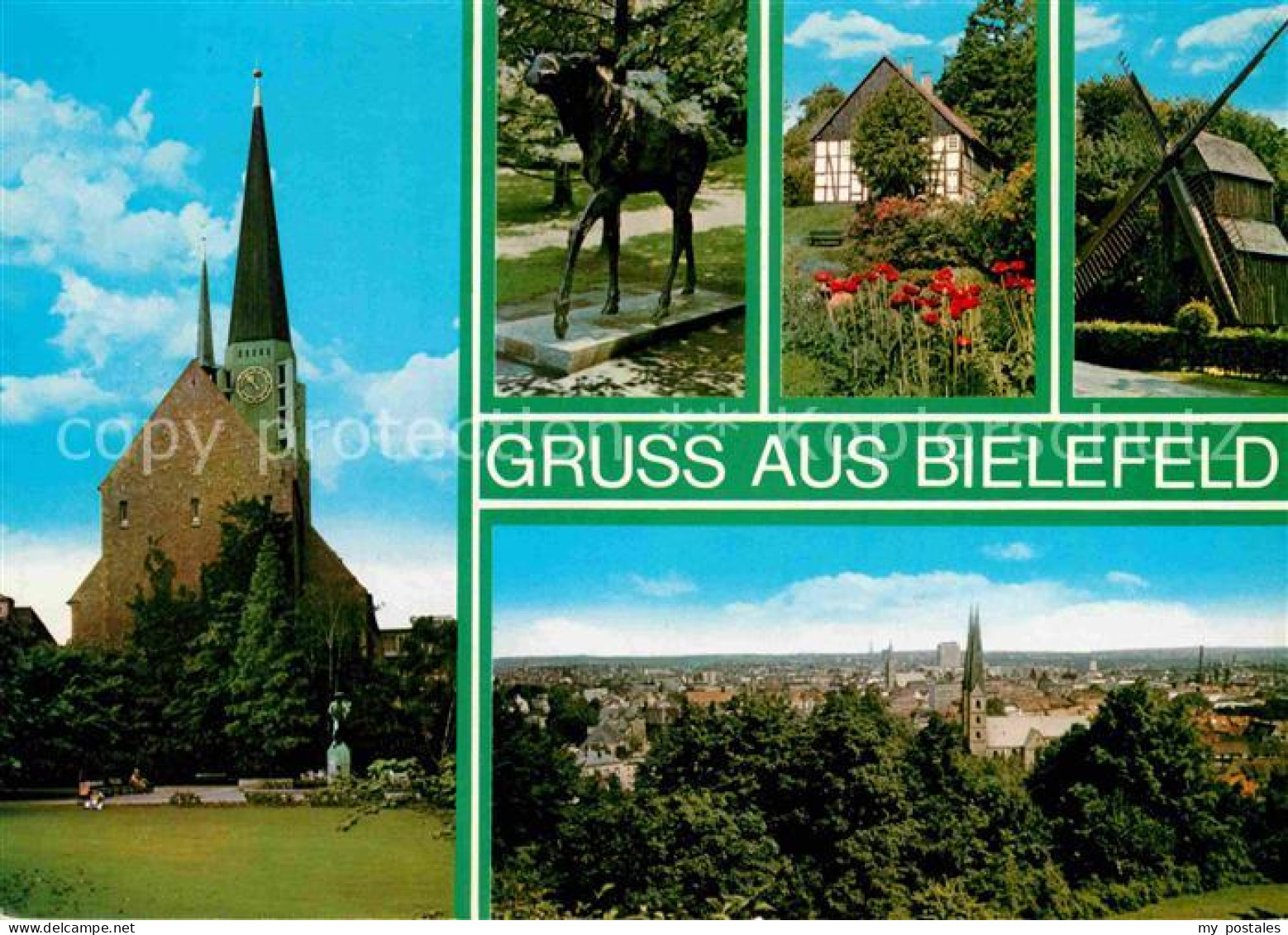 72738899 Bielefeld Kirche Skulptur Windmuehle Blick Ueber Die Stadt Bielefeld - Bielefeld