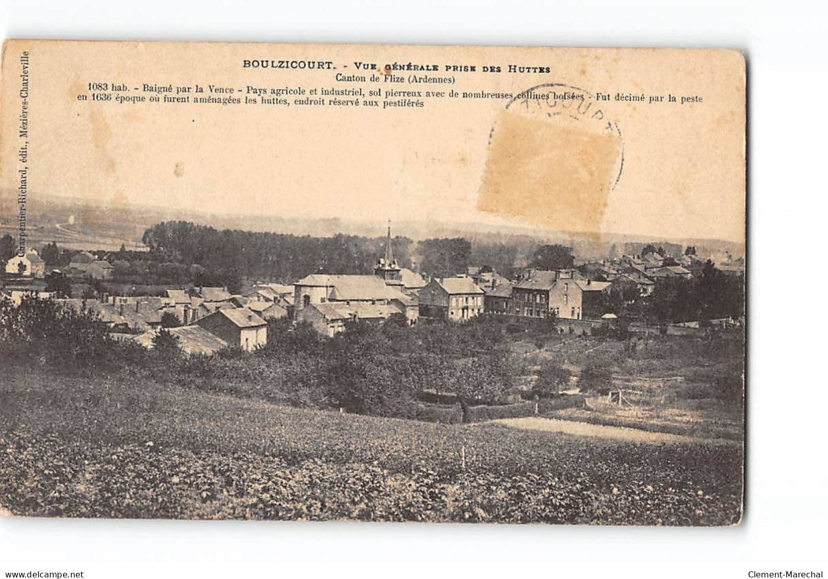 BOULZICOURT - Vue Générale Prise Des Huttes - état - Autres & Non Classés