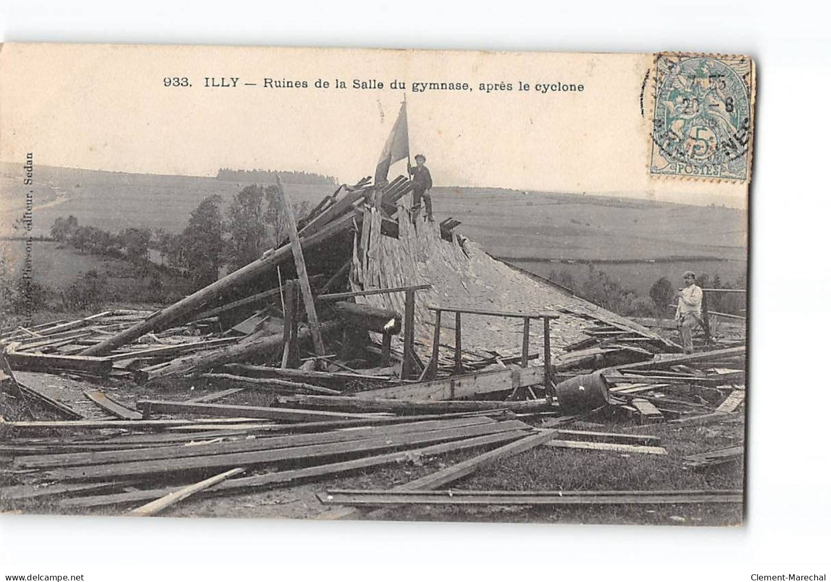 ILLY - Ruines De La Salle Du Gymnase Après Le Cyclone - Très Bon état - Andere & Zonder Classificatie