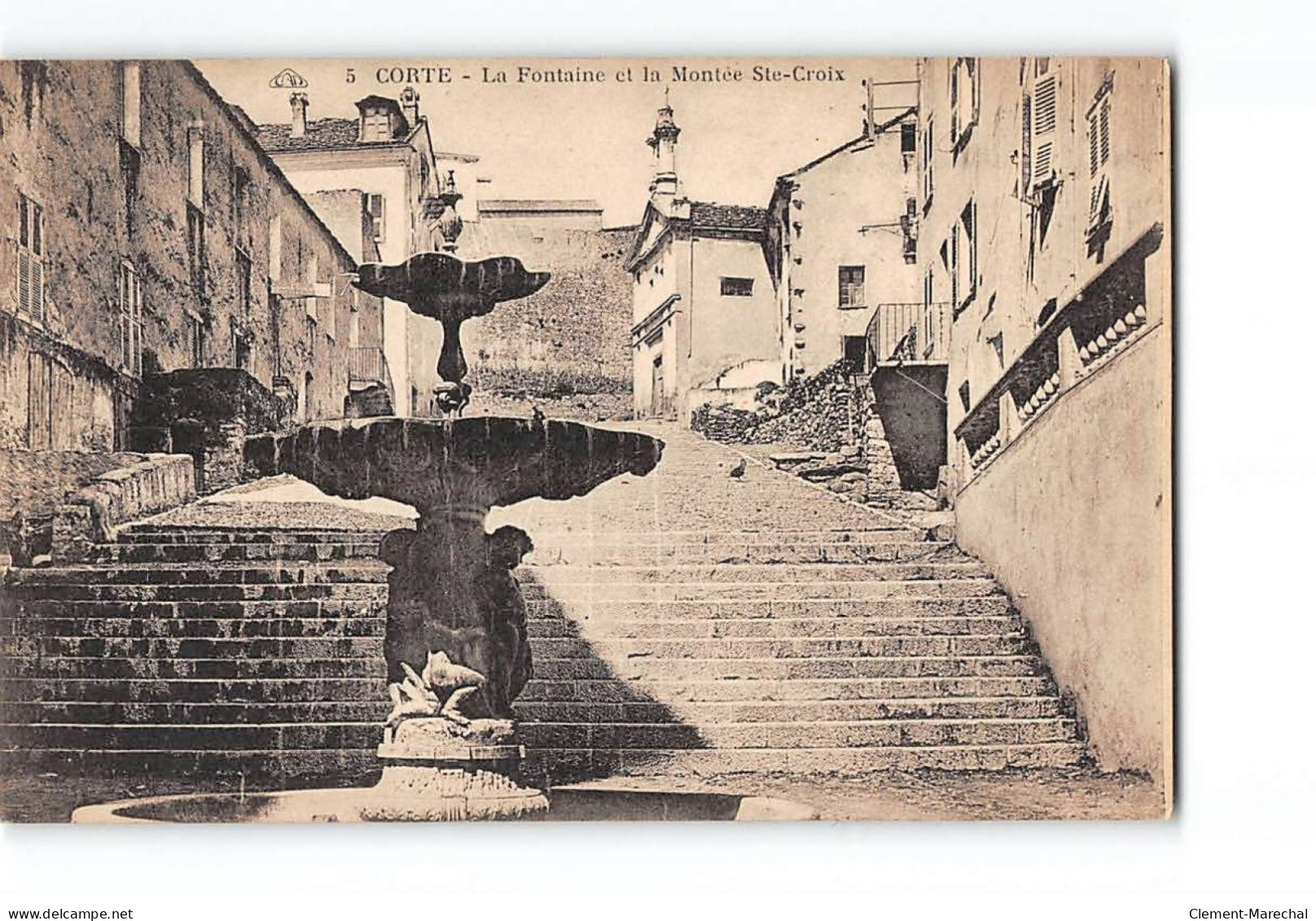 CORTE - La Fontaine Et La Montée Sainte Croix - Très Bon état - Corte