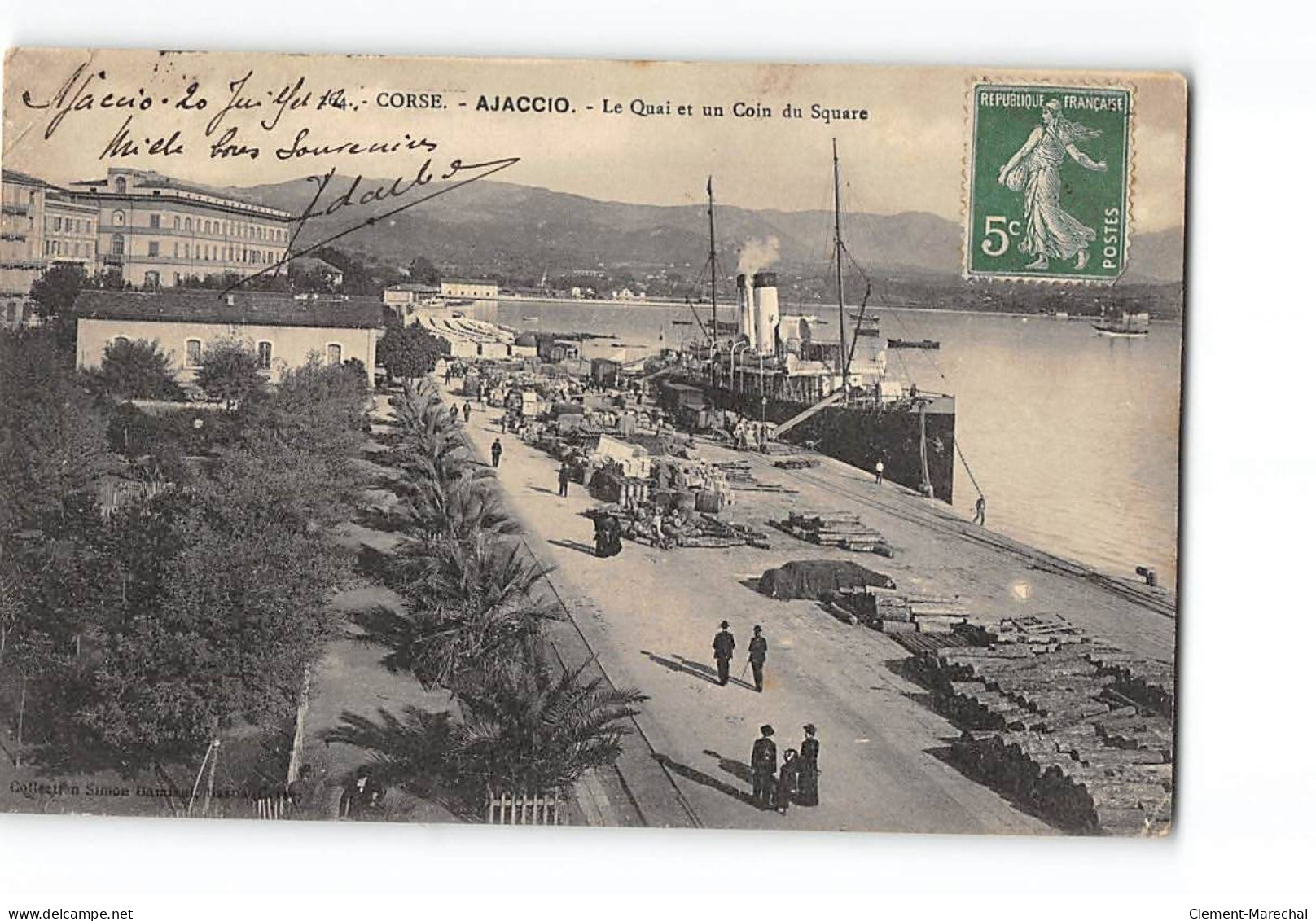 AJACCIO - Le Quai Et Un Coin Du Square - Très Bon état - Ajaccio