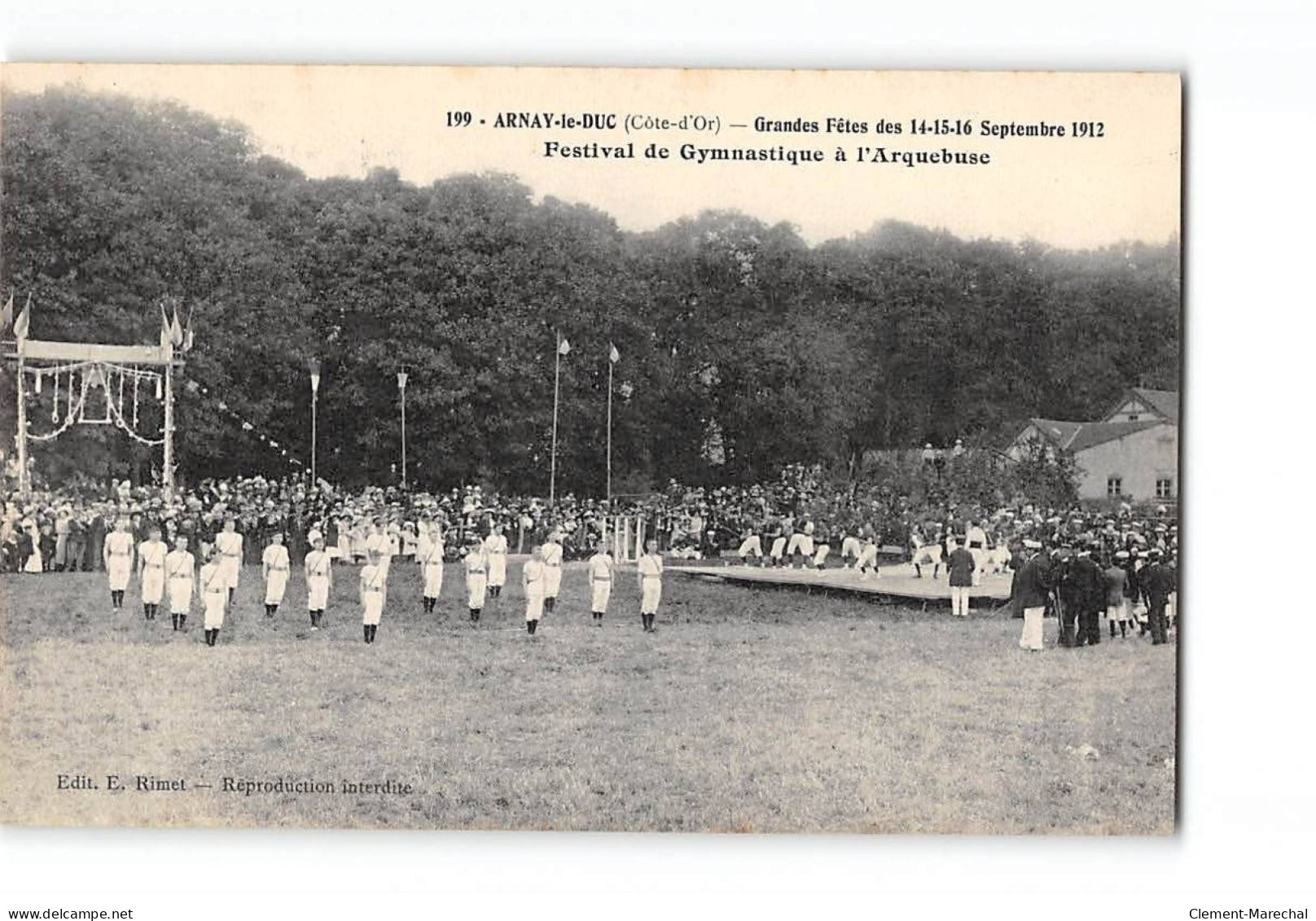 ARNAY LE DUC - Grandes Fêtes De Septembre 1912 - Festival De Gymnastique à L'Arquebuse - Très Bon état - Arnay Le Duc