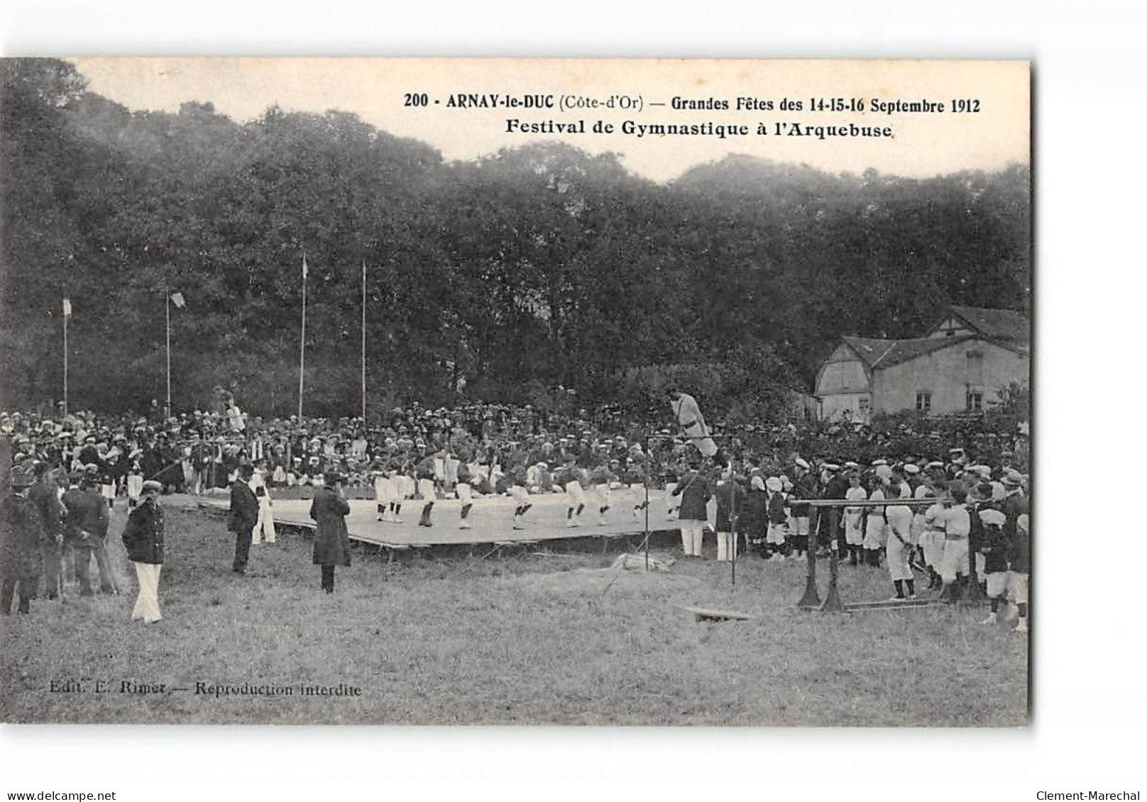ARNAY LE DUC - Grandes Fêtes De Septembre 1912 - Festival De Gymnastique à L'Arquebuse - Très Bon état - Arnay Le Duc