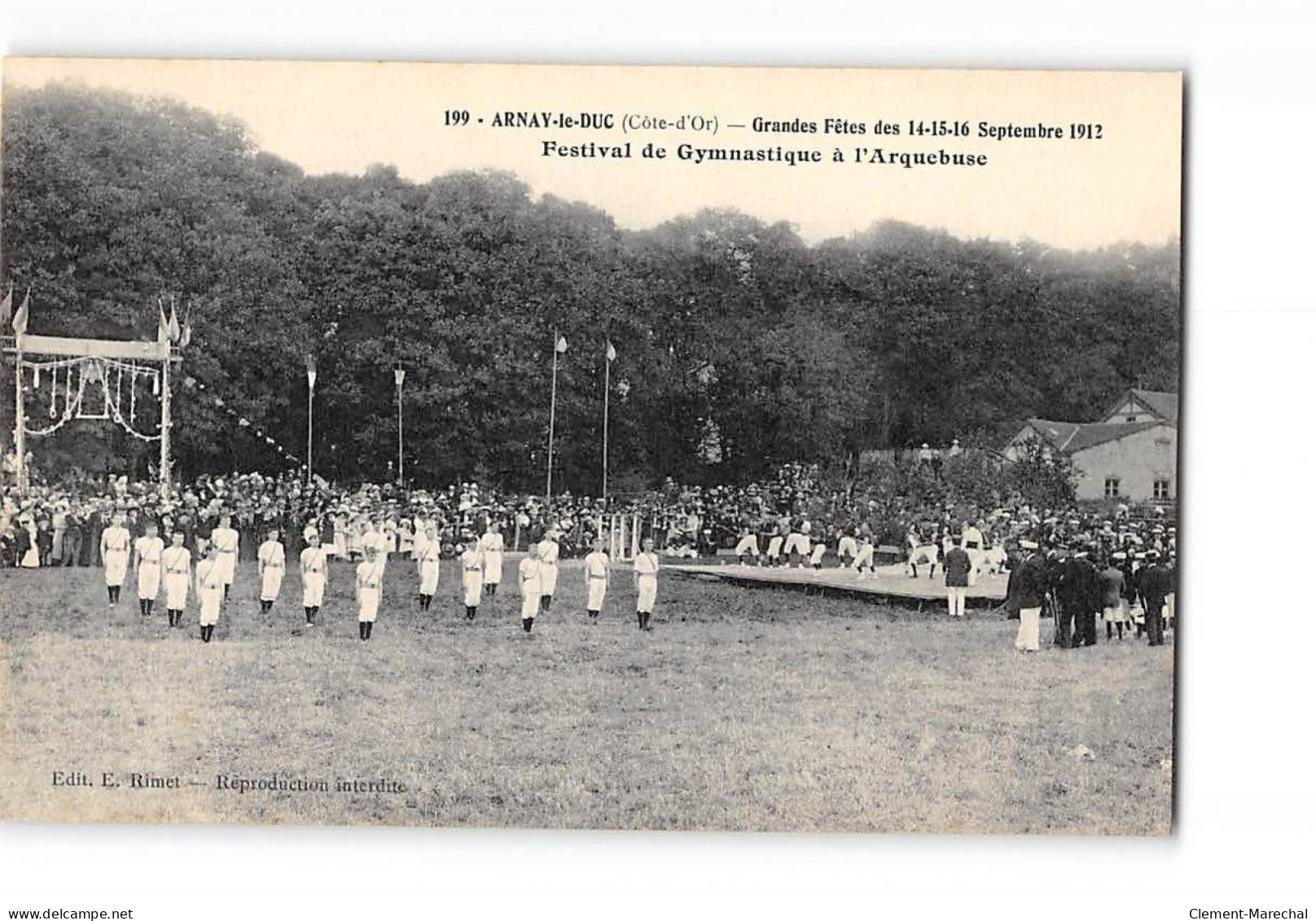 ARNAY LE DUC - Grandes Fêtes De Septembre 1912 - Festival De Gymnastique à L'Arquebuse - Très Bon état - Arnay Le Duc