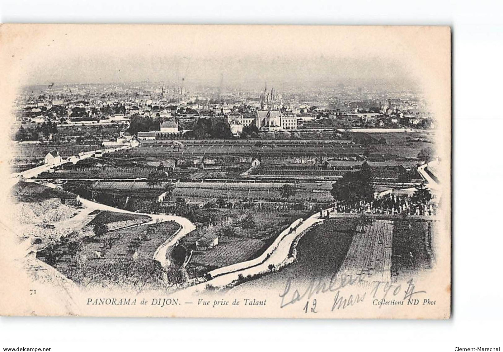 Panorama De DIJON - Vue Prise De Talant - Très Bon état - Dijon