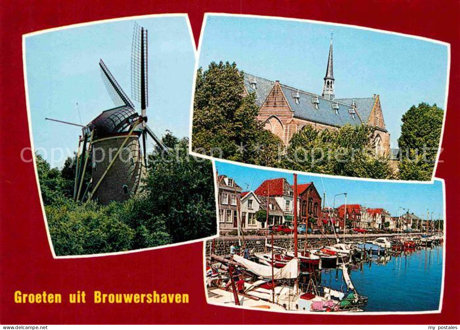 72738786 Brouwershaven Muehle Hafen Kirche Brouwershaven - Sonstige & Ohne Zuordnung