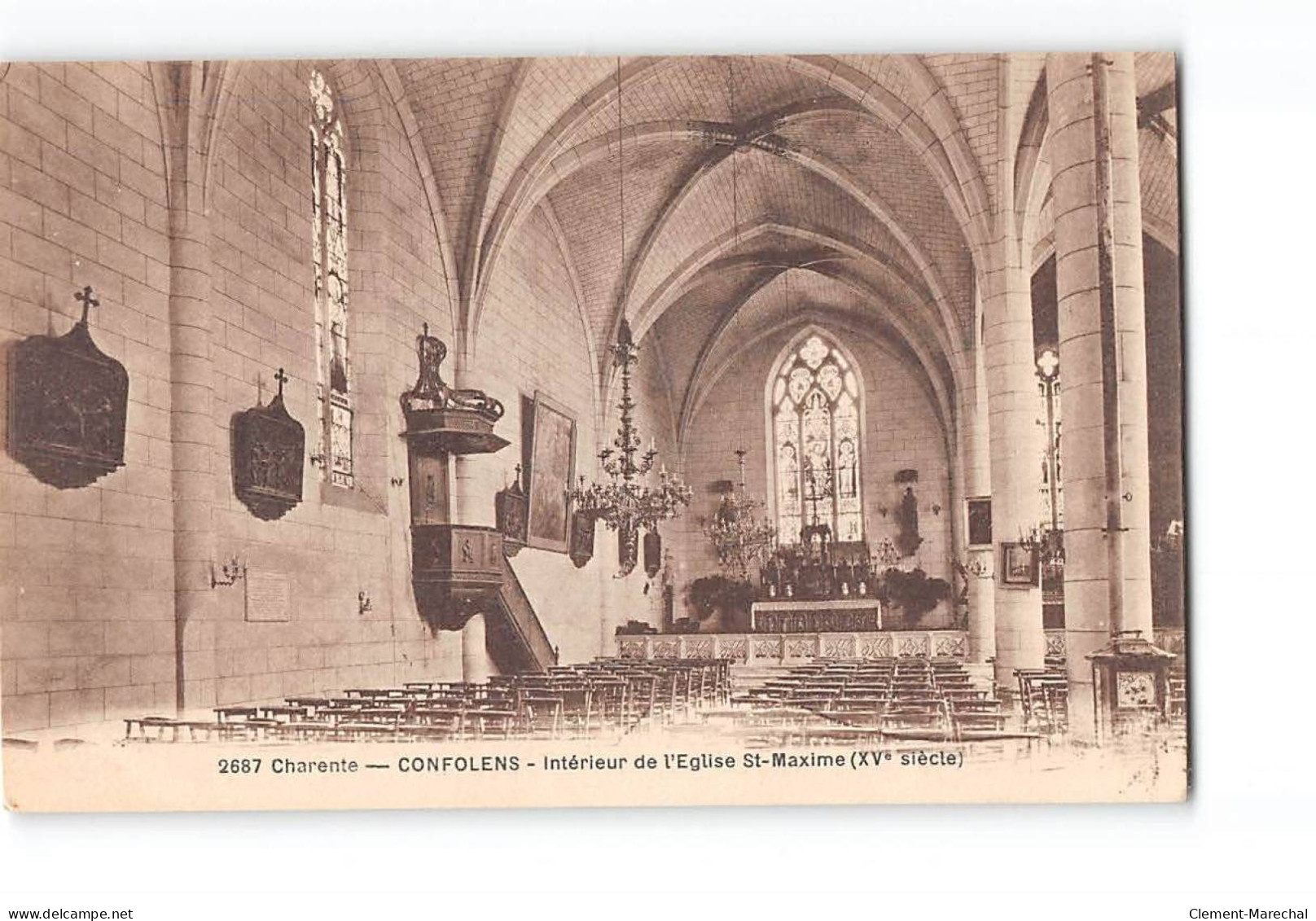 CONFOLENS - Intérieur De L'Eglise Saint Maxime - Très Bon état - Confolens