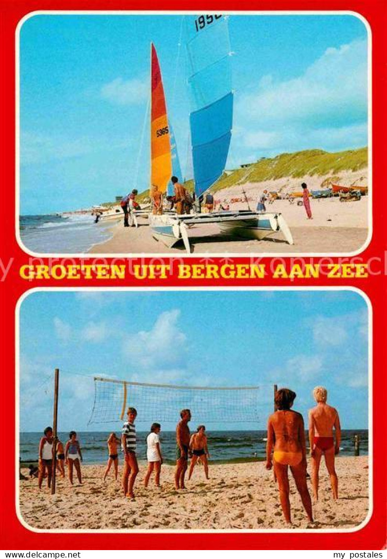 72738785 Bergen Aan Zee Strand Volleyball Segelboote  - Sonstige & Ohne Zuordnung