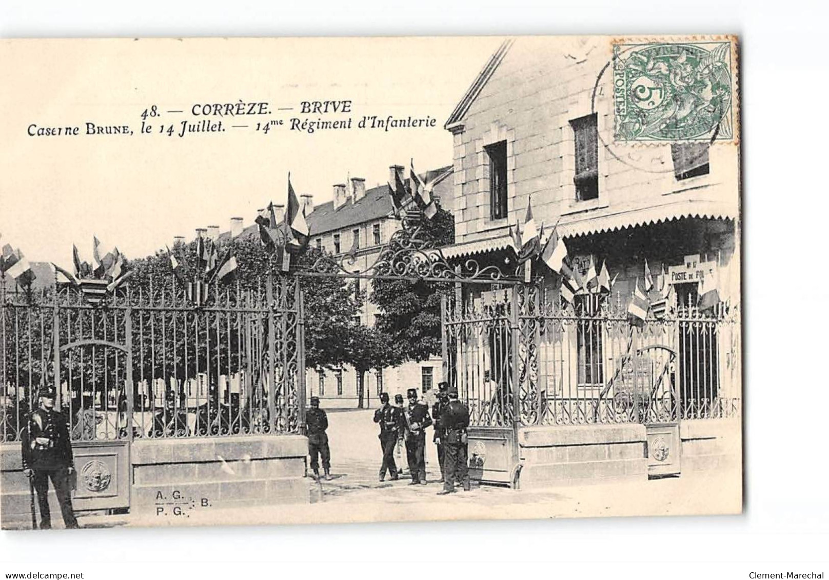 BRIVE - Caserne Brune Le 14 Juillet - 14me Régiment D'Infanterie - Très Bon état - Brive La Gaillarde