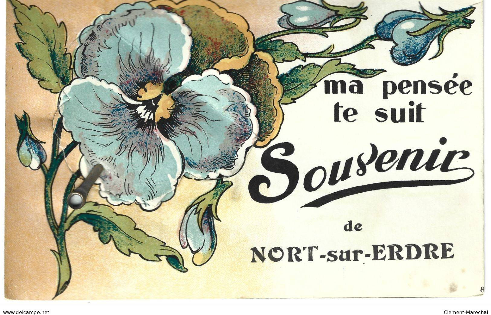 NORT SUR ERDRE : Carte Souvenir, Système Dépliant - état - Nort Sur Erdre