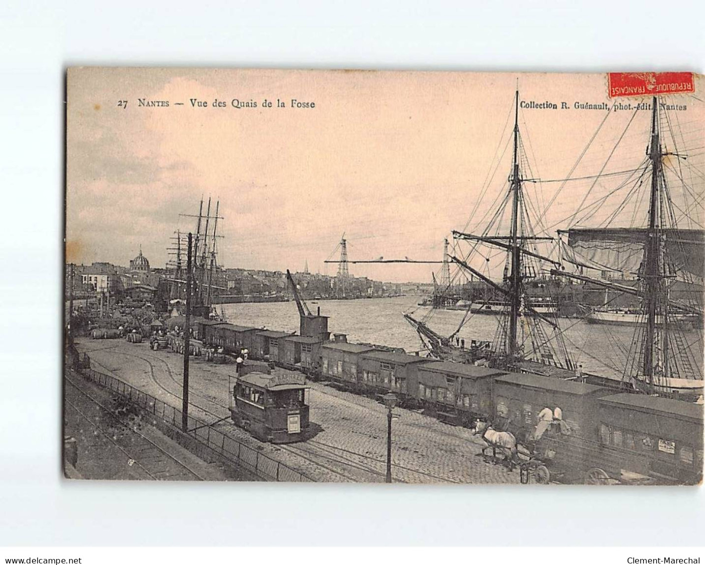 NANTES : Vue Des Quais De La Fosse - état - Nantes