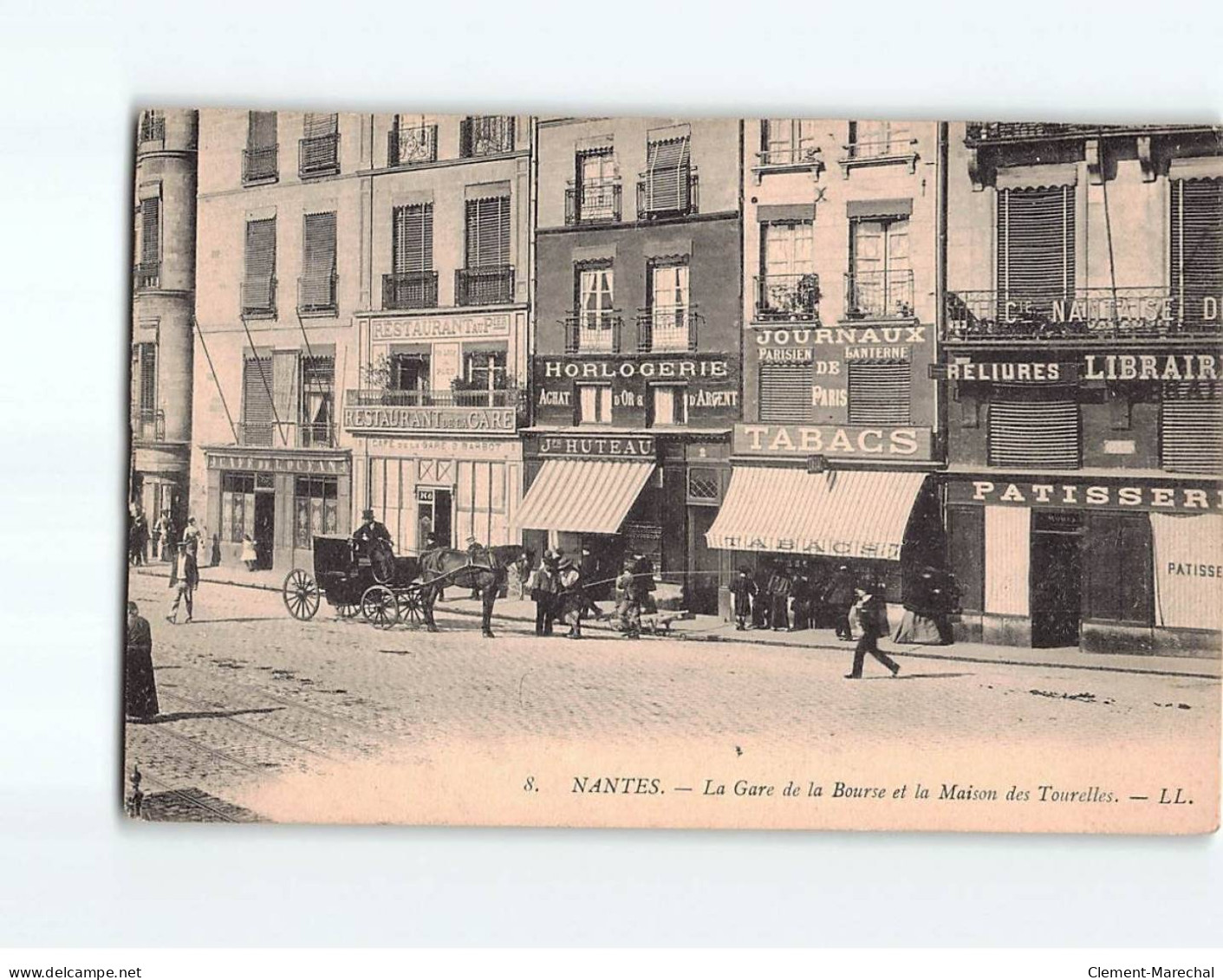 NANTES : La Gare De La Bourse Et La Maison Des Tourelles - état - Nantes