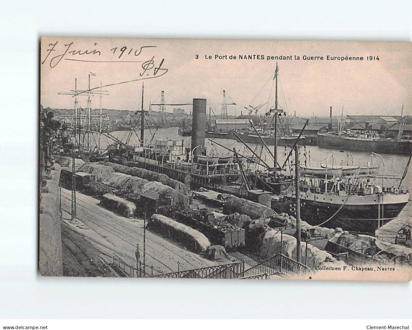 NANTES : Le Port Pendant La Guerre De 1914 - état - Nantes