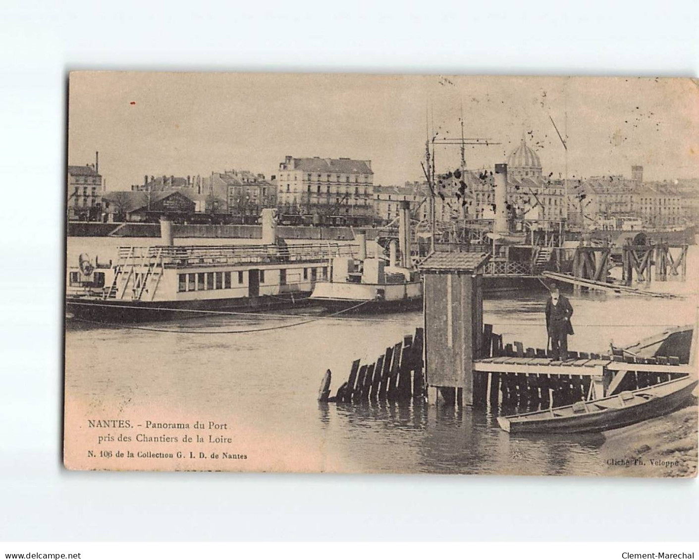 NANTES : Panorama Du Port Pris Des Chantiers De La Loire - état - Nantes