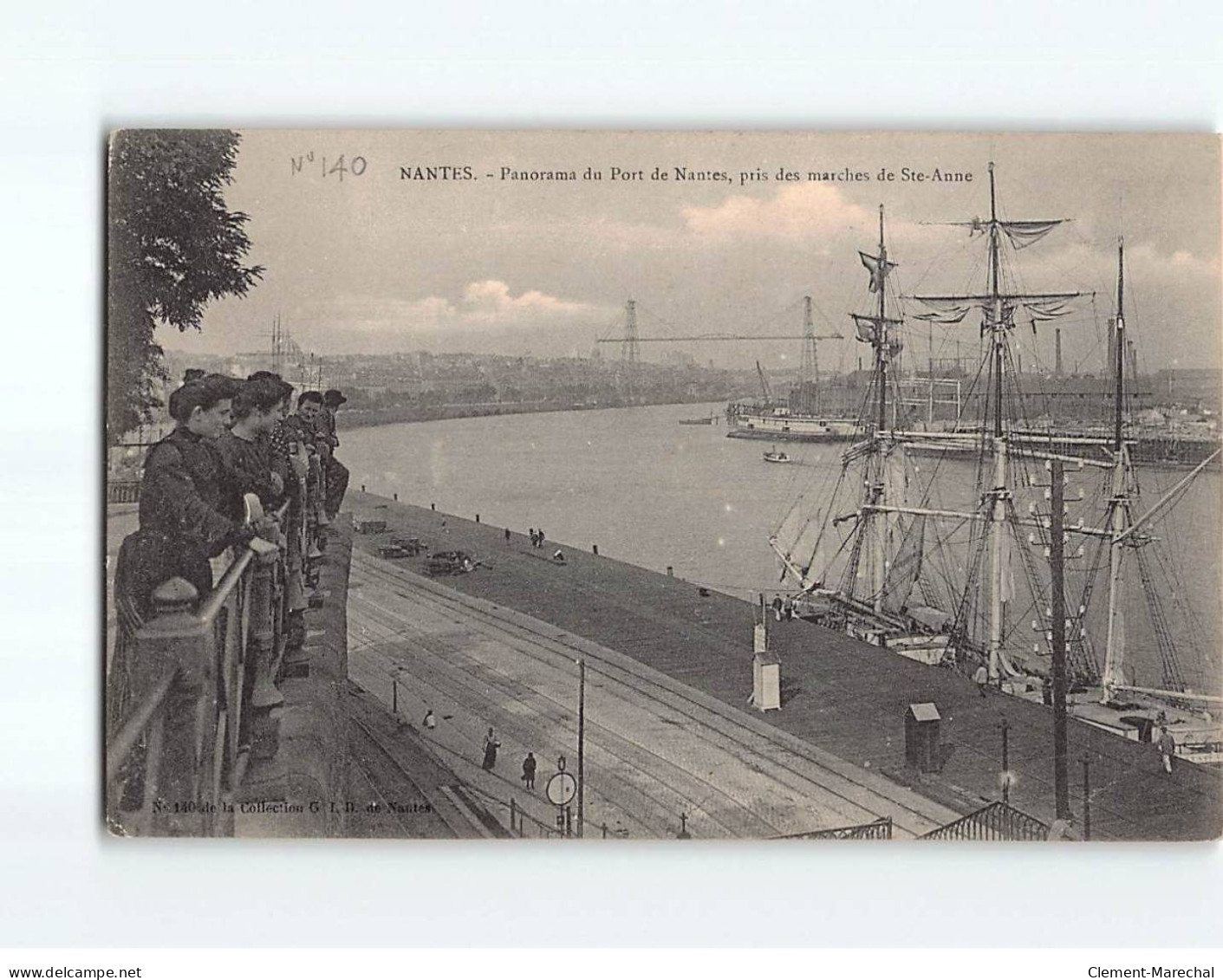 NANTES : Panorama Du Port, Pris Des Marches De Sainte-Anne - état - Nantes