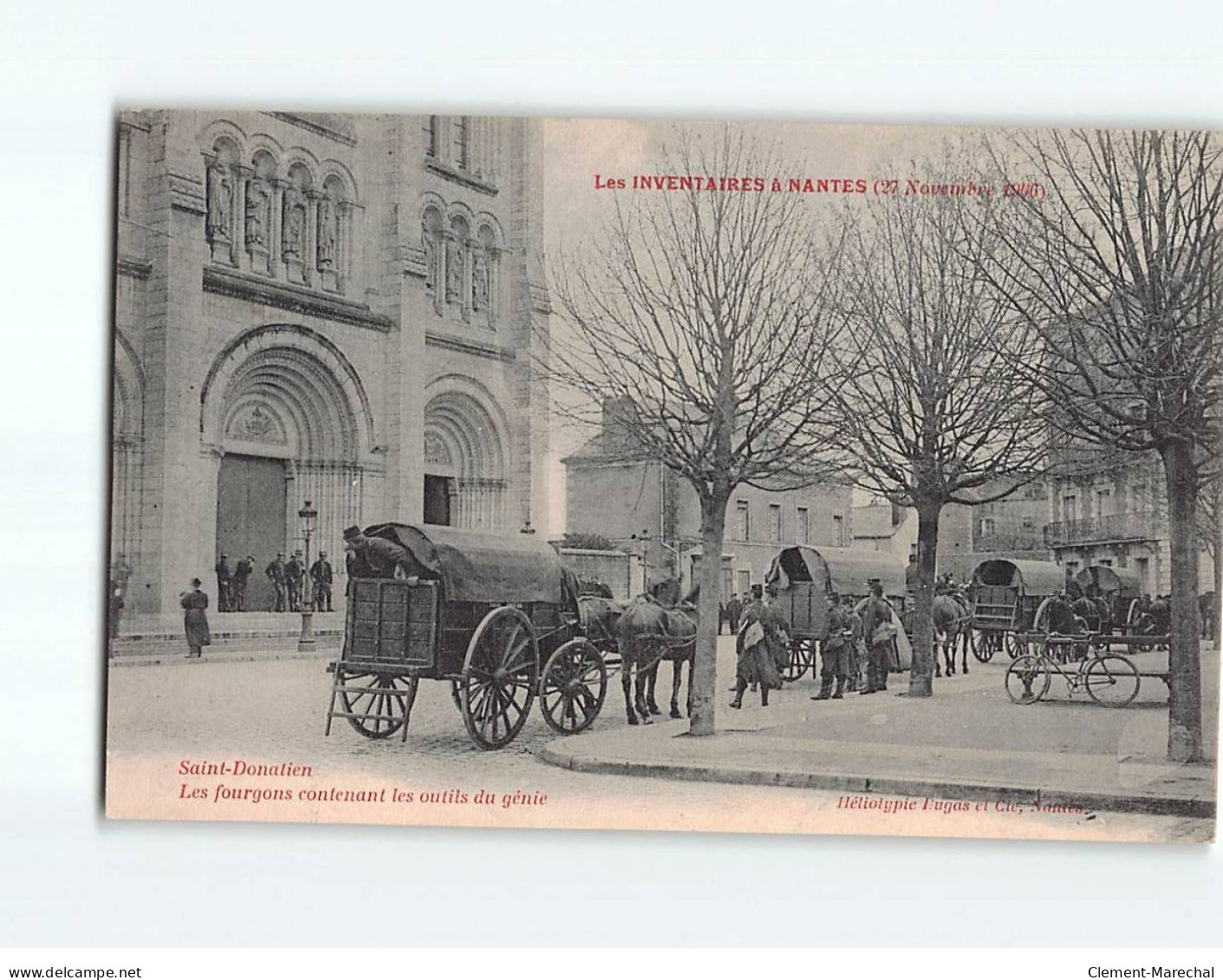 NANTES : Les Inventaires 1906, Saint Donatien, Les Fourgons Contenant Les Outils Du Génie - Très Bon état - Nantes