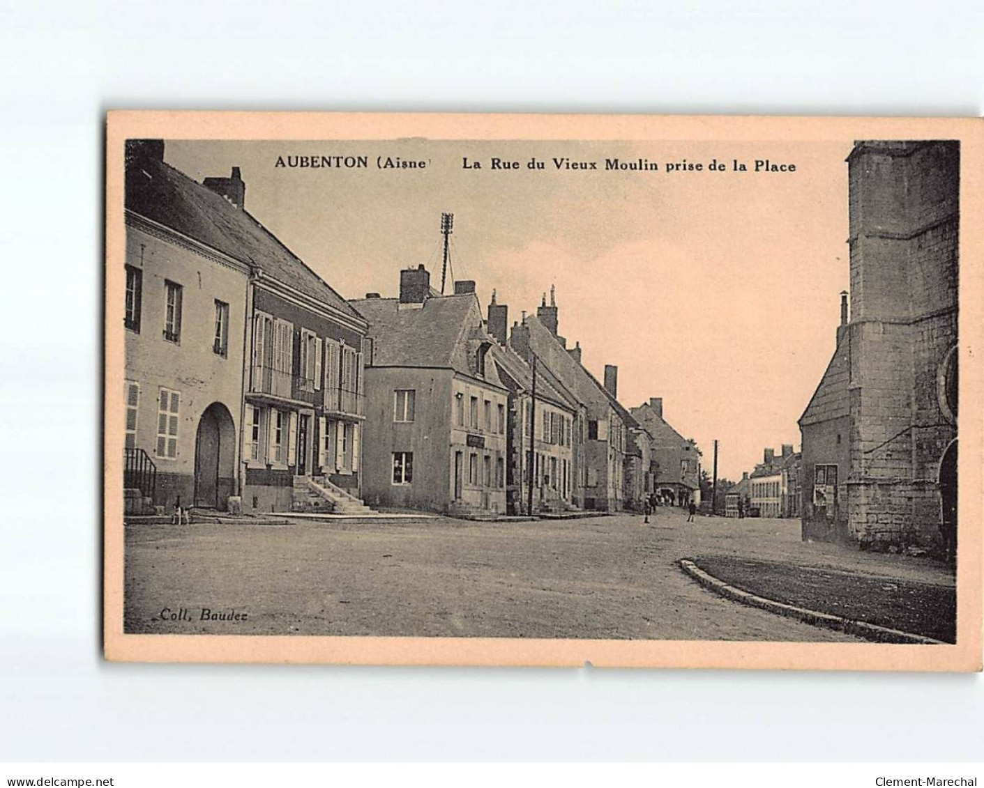 AUBENTON: La Rue Du Vieux Moulin Prise De La Place - état - Sonstige & Ohne Zuordnung