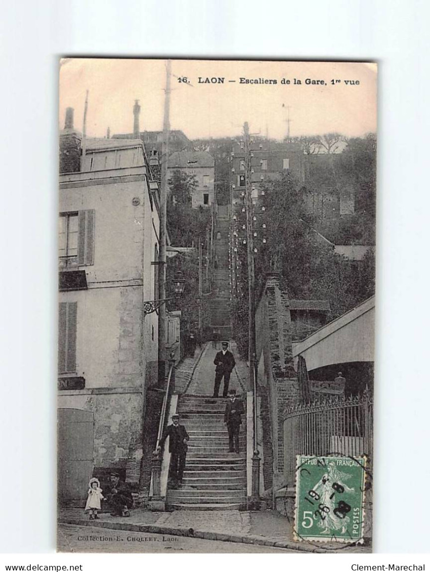 LAON: Escaliers De La Gare - état - Laon