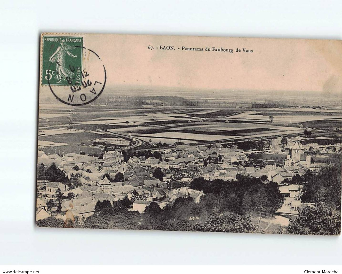 LAON: Panorama Du Faubourg De Vaux - état - Laon