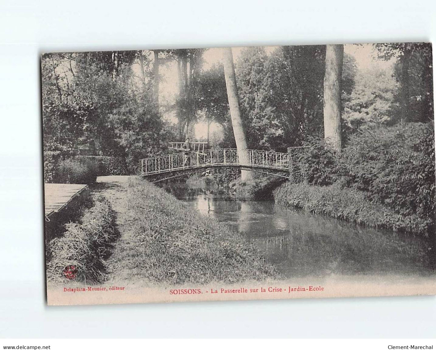 SOISSONS: La Passerelle Sur La Crise, Jardin-Ecole - état - Soissons