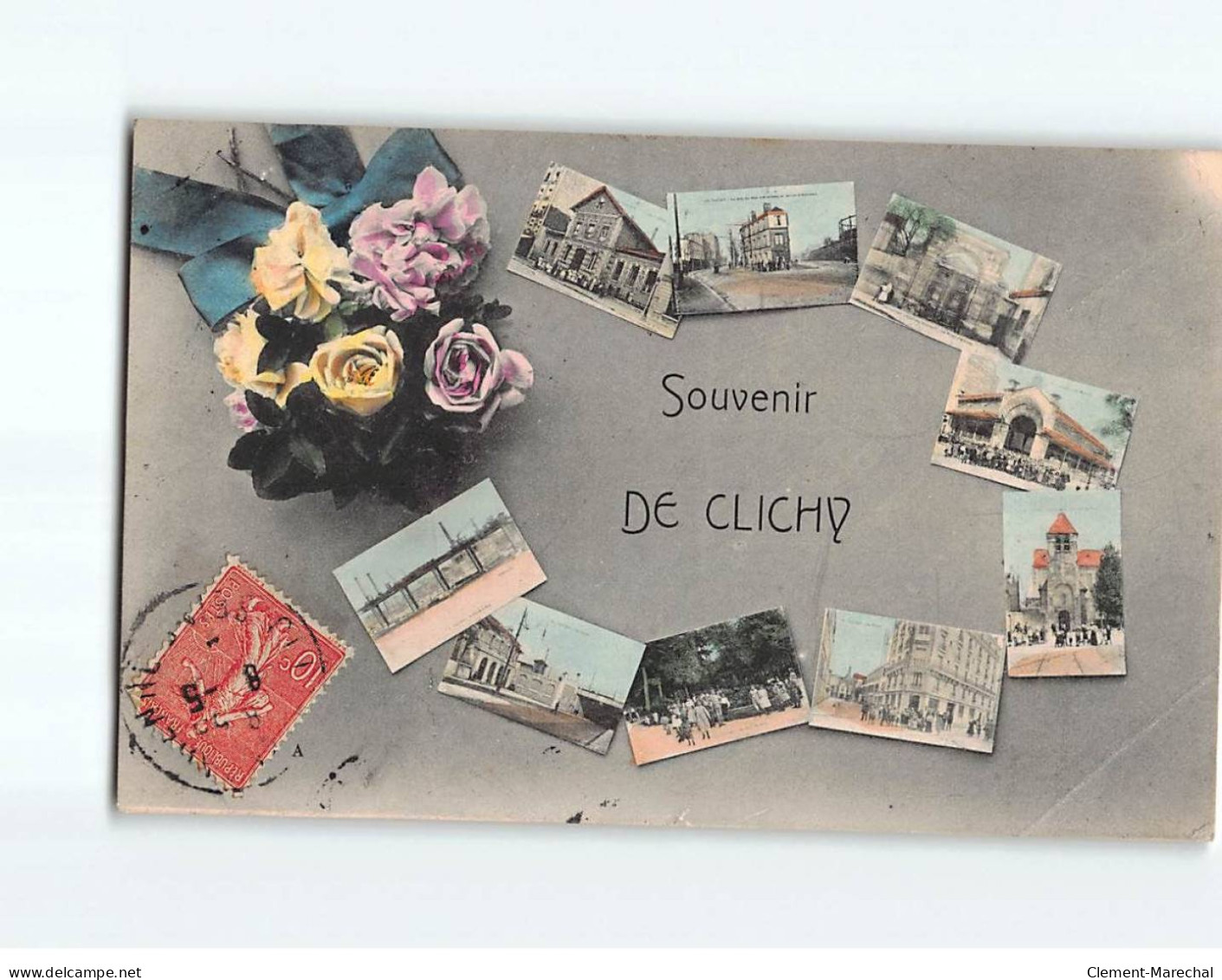 CLICHY: Carte Souvenir - état - Clichy