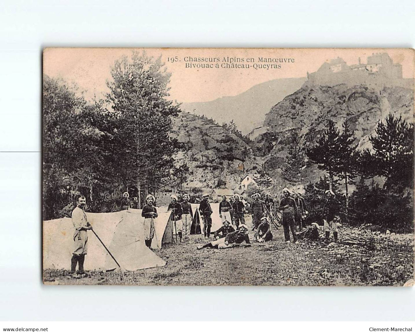 Chasseur Alpins En Manoeuvre, Bivouac à CHATEAU QUEYRAS - état - Altri & Non Classificati