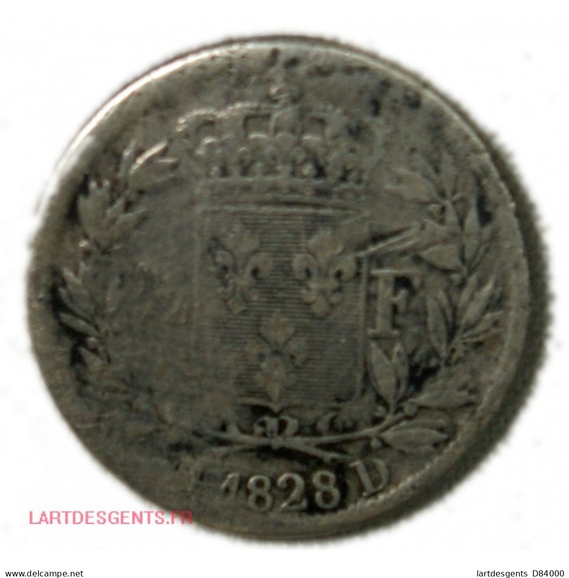 CHARLES X 1/2 FRANC 1828 D Lyon, Lartdesgents - 1/2 Franc