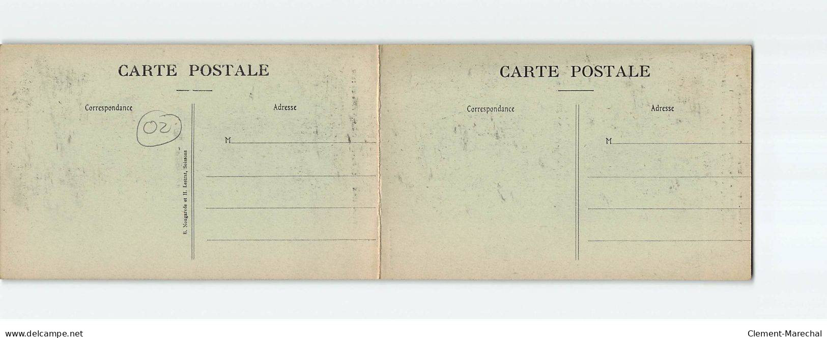 VAILLY SUR AISNE: Place Du Général Félix En 1914 Et En 1920, Carte Dépliable - Très Bon état - Other & Unclassified