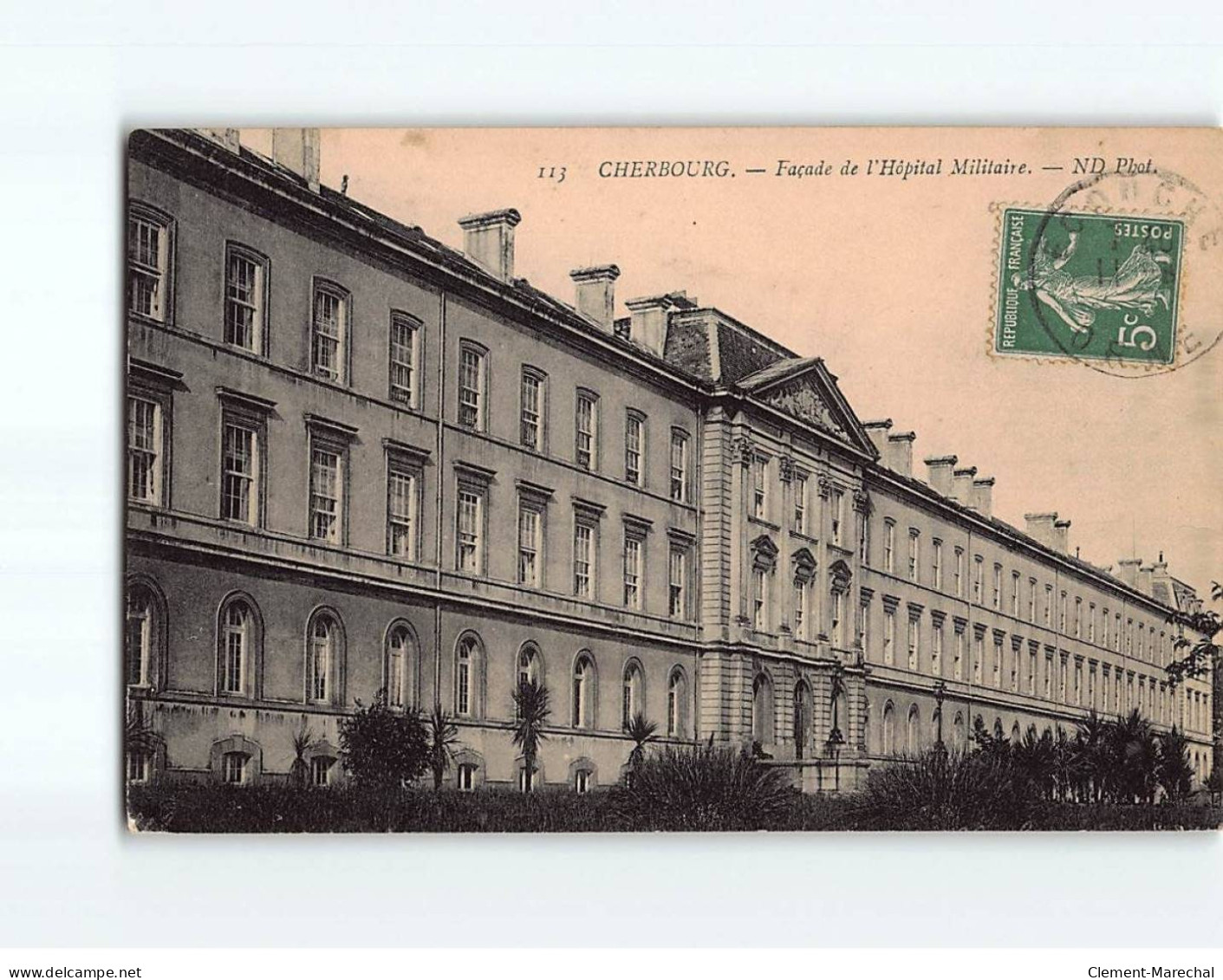 CHERBOURG : Façade De L'Hôpital Militaire - état - Cherbourg