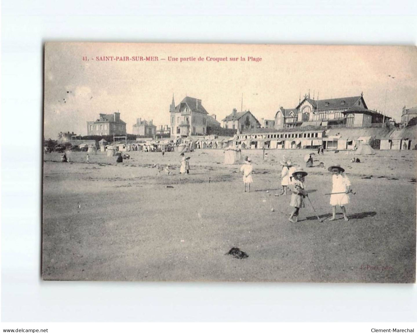 SAINT PAIR SUR MER : Une Partie De Croquet Sur La Plage - Très Bon état - Saint Pair Sur Mer