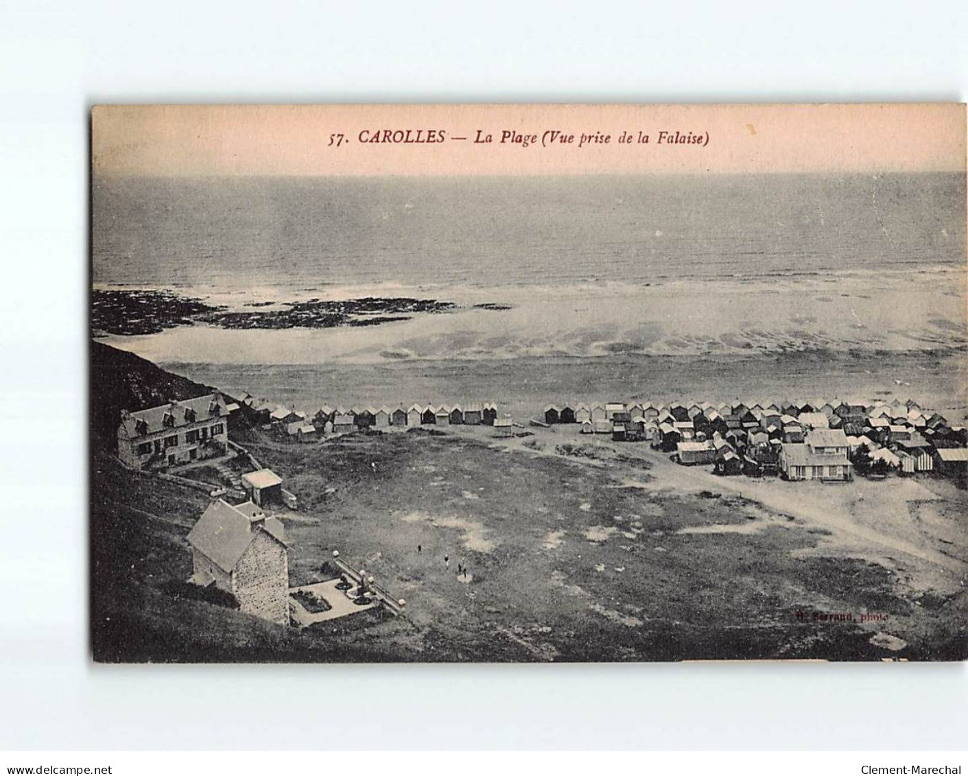 CAROLLES : La Plage, Vue Prise De La Falaise - Très Bon état - Andere & Zonder Classificatie