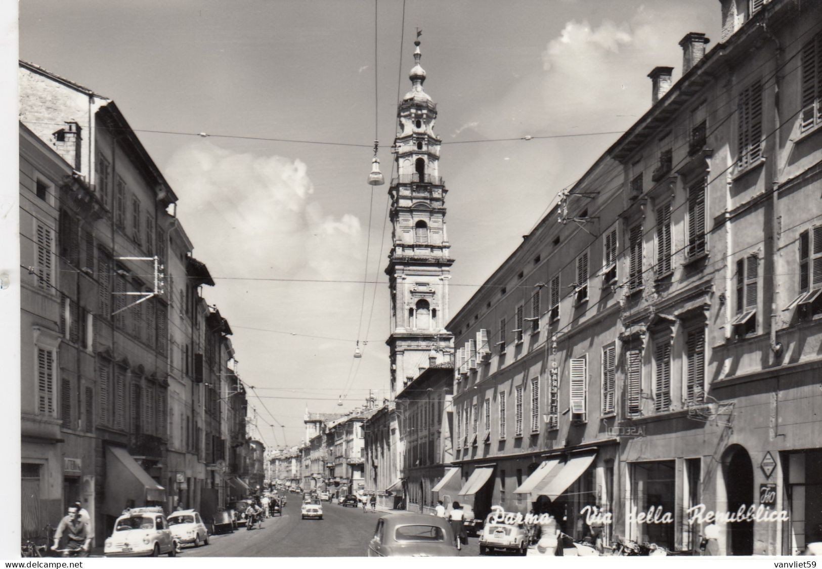 PARMA-VIA DELLA REPUBBLICA- CARTOLINA  VERA FOTOGRAFIA- NON VIAGGIATA  1950-1960 - Parma