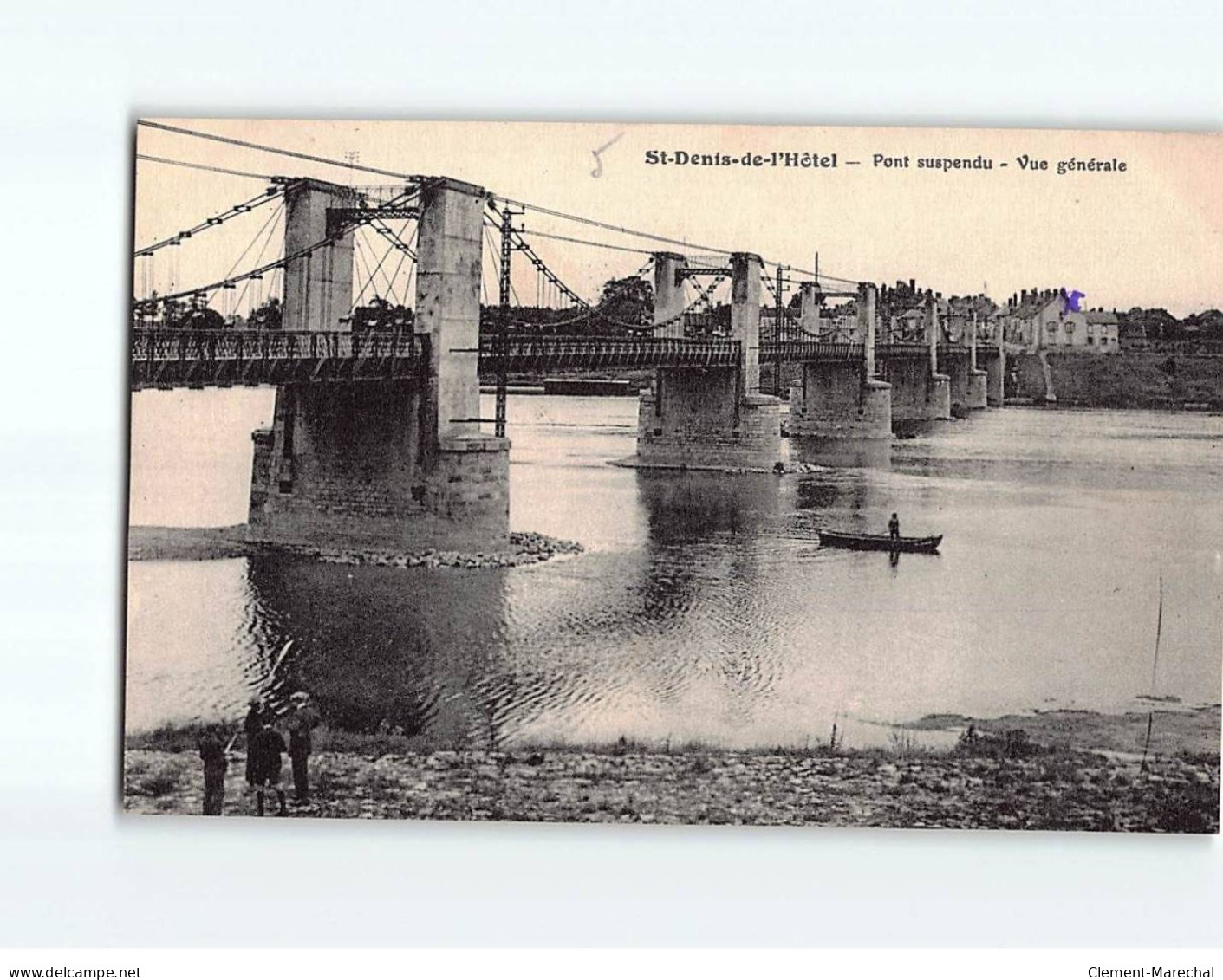 SAINT DENIS DE L'HOTEL : Pont Suspendu, Vue Générale - Très Bon état - Andere & Zonder Classificatie