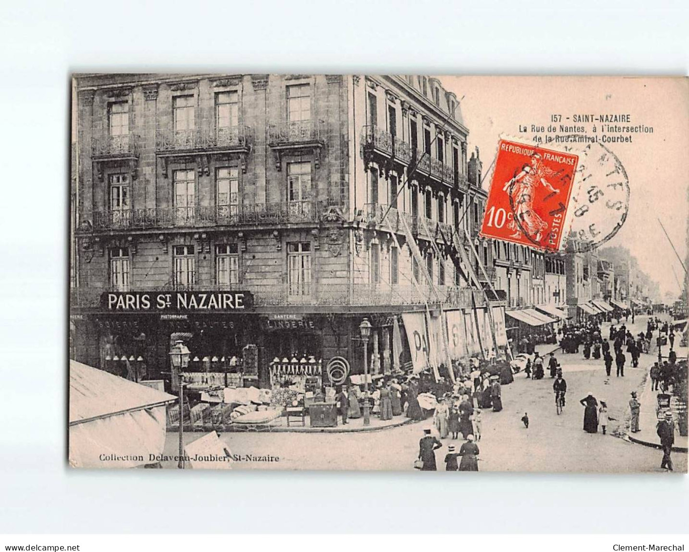 SAINT NAZAIRE : La Rue De Nantes à L'intersection De La Rue Amiral-Courbet - état - Saint Nazaire