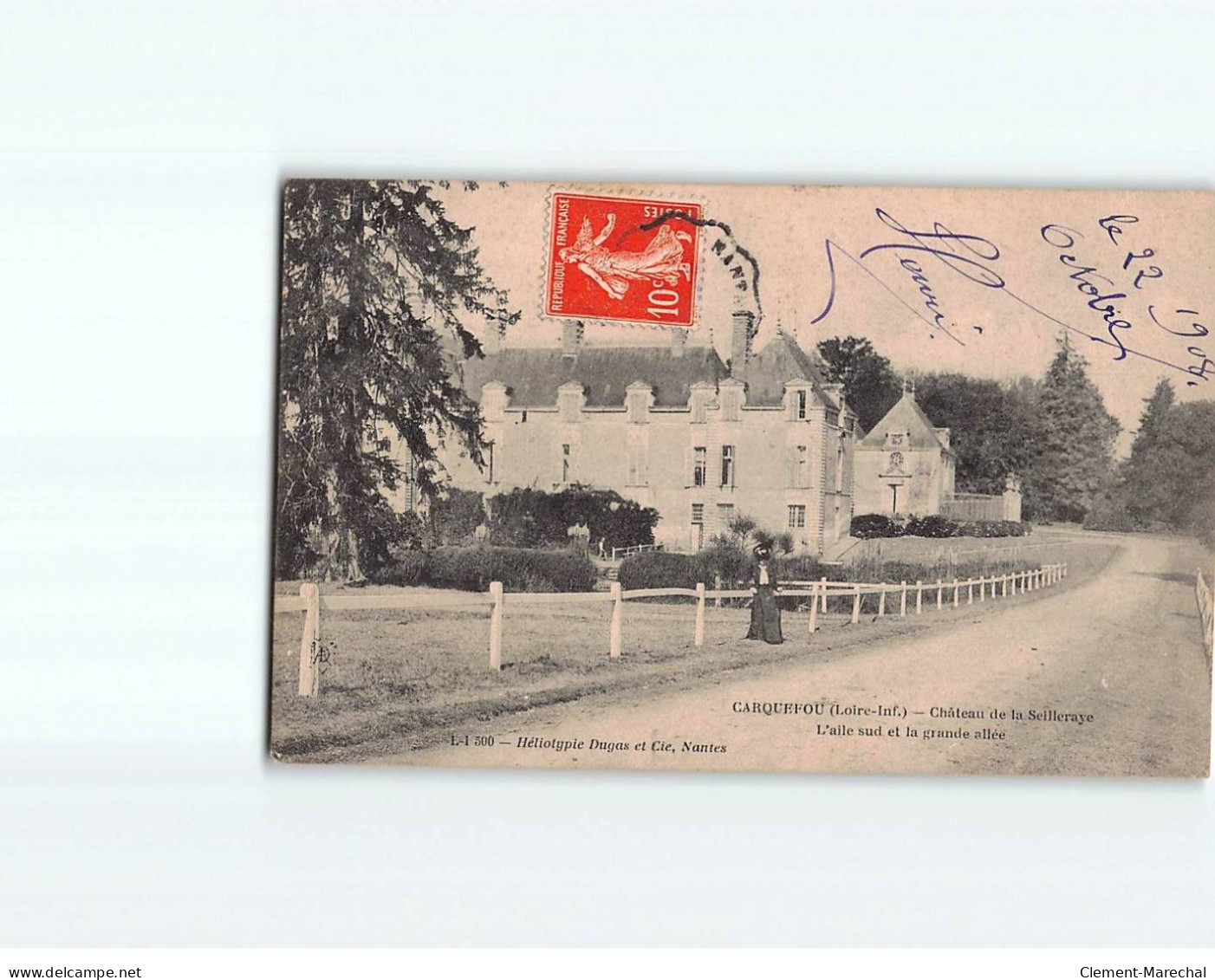 CARQUEFOU : Château De La Seilleraye, L'aile Sud Et La Grande Allée - état - Carquefou