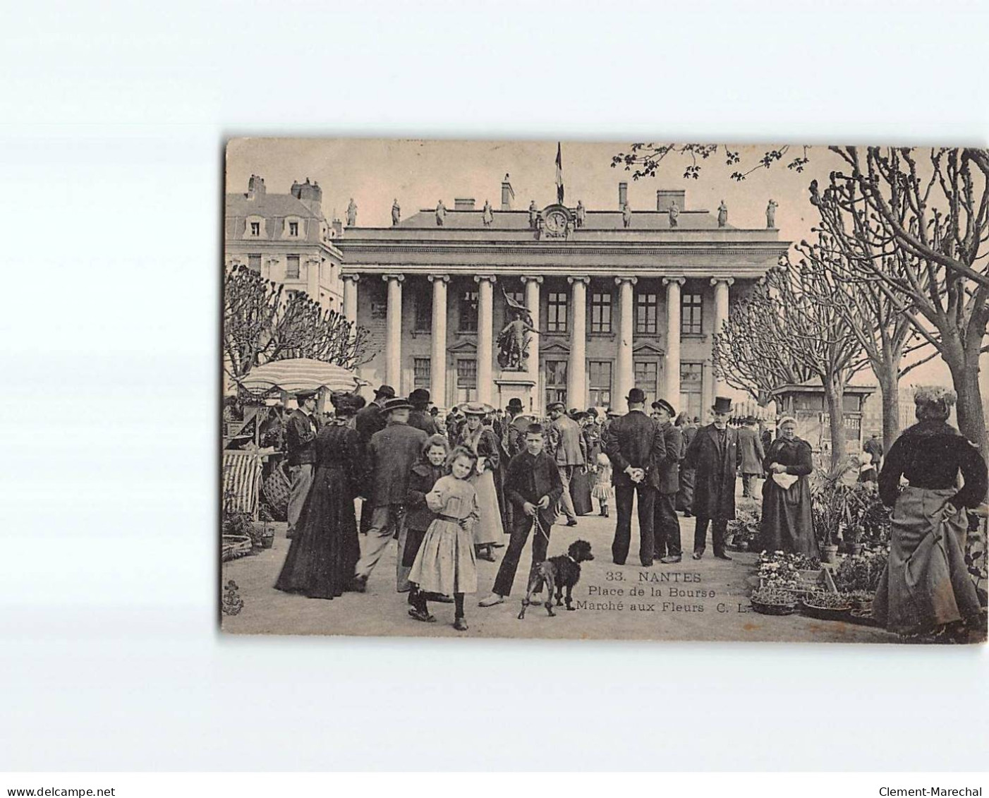 NANTES : Place De La Bourse, Marché Aux Fleurs - état - Nantes