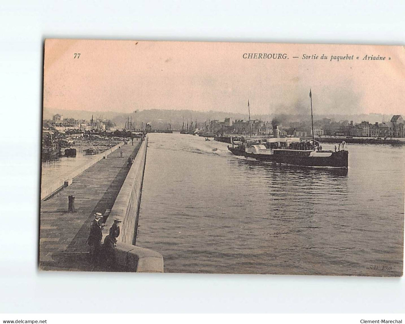 CHERBOURG : Sortie Du Paquebot "Ariadne" - état - Cherbourg