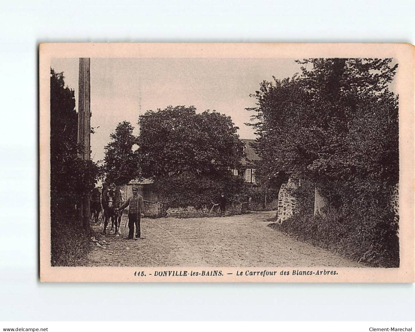 DONVILLE LES BAINS : Le Carrefour Des Blancs-Arbres - état - Altri & Non Classificati