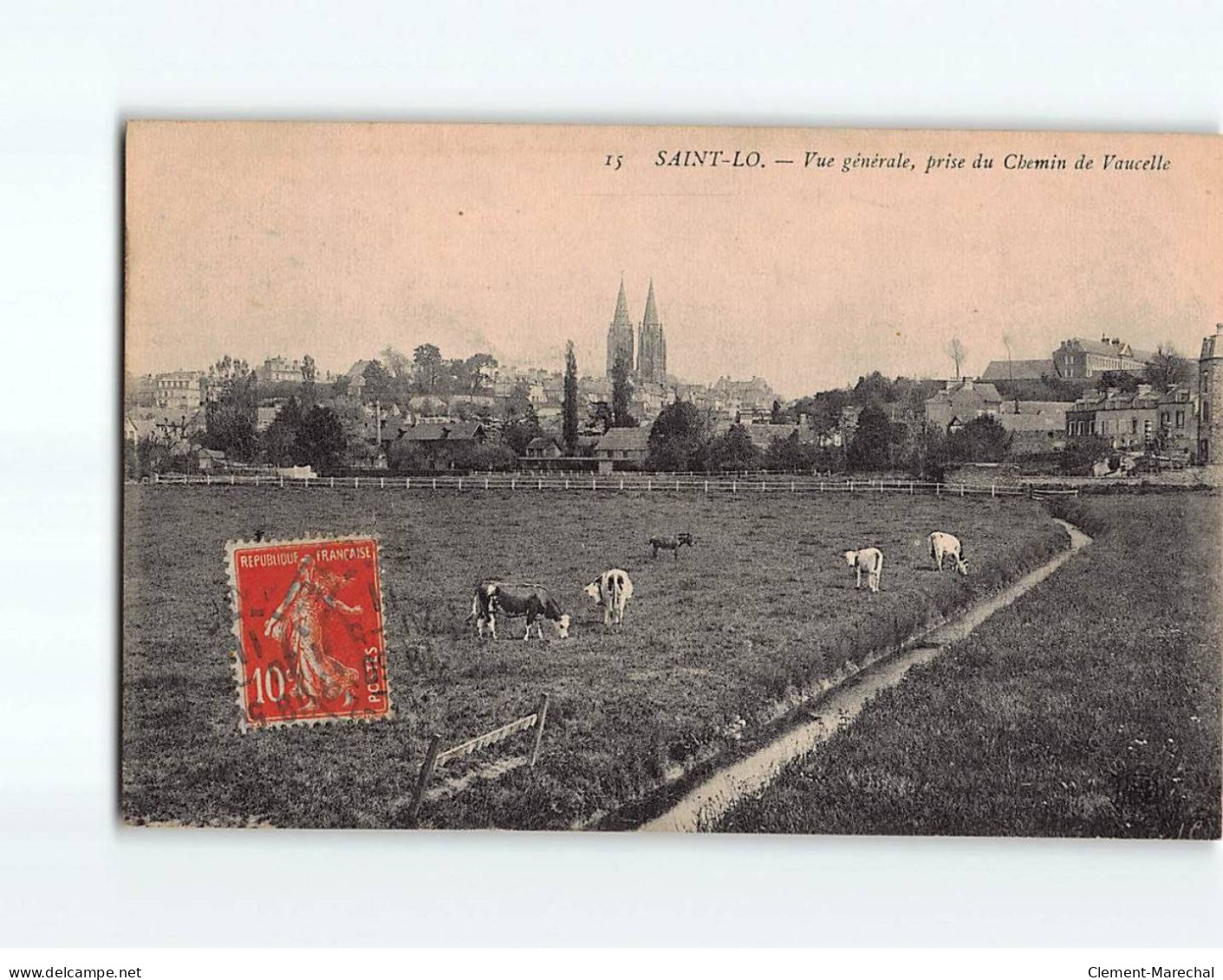 SAINT LO : Vue Générale, Prise Du Chemin De Vaucelle - Très Bon état - Saint Lo