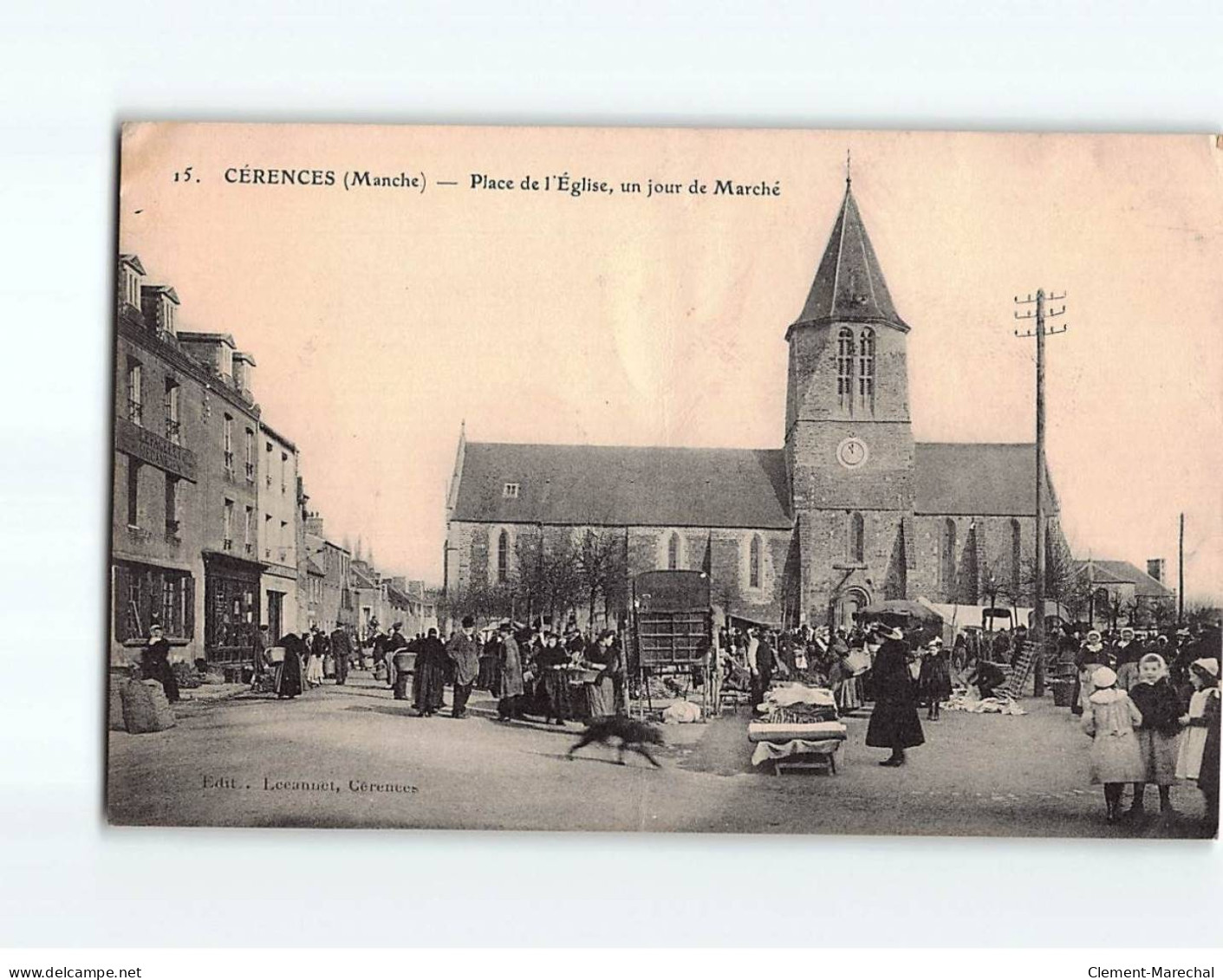 CERENCES : Place De L'Eglise, Un Jour De Marché - état - Altri & Non Classificati