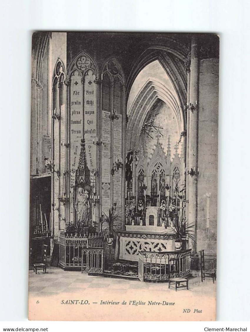 SAINT LO : Intérieur De L'Eglise Notre-Dame - Très Bon état - Saint Lo
